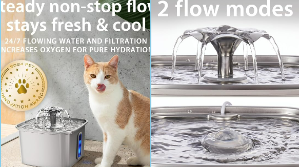 Your Cat Deserves Better Than a Bowl of Stale Water — Meet the Stainless Steel Fountain Made for Fresher Sips 🐱💧