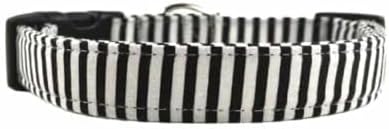 The Black and White Stripe Indy Dog Collar by Collars+by+Design