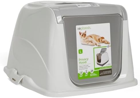 So Phresh Flip Top Cat Litter Box Hood White Large 18.7" L X 15.4" W X 11.3" H - Image 2