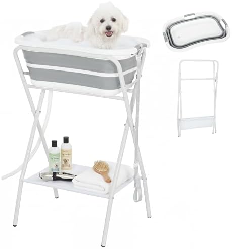 PawHut 2 in 1 Dog Bath Tub Dog Washing Station for Small Pets by PawHut