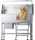 46" Dog Washing Station, 304 Stainless Steel, 440 lb, Side Step by DYTREND