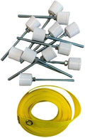 Dog Agility Equipment-12 Weave Pole Spikes/Stakes and Yellow Pole Placer Combo by The+Dog+Agility+Shop%C2%AE