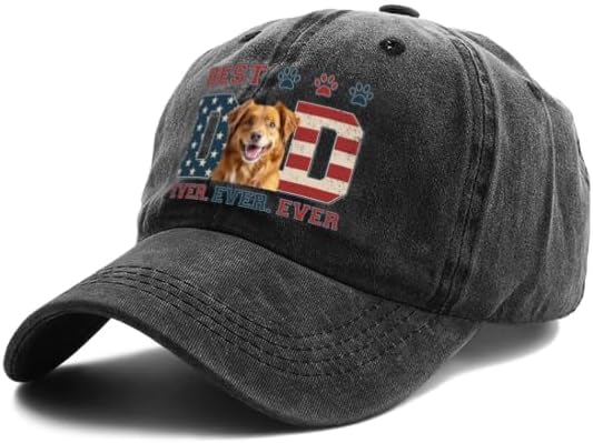 Personalized Vintage Washed Denim Dad Hat, Custom Baseball Cap - Image 2