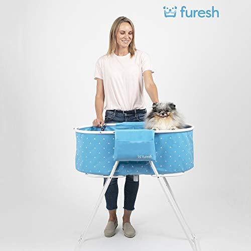 Furesh Portable Foldable Dog Bathtub for Small & Medium Dogs (Blue) - Image 2