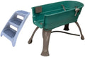 Booster Bath Elevated Portable Pet Bathing and Grooming Dog Bath Tub, Teal, Large, Steps Combo by BoosterBath