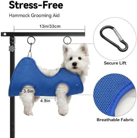Dog Grooming Arm for Table, for Small Dogs, with Hammock & Haunch Holder - Image 2