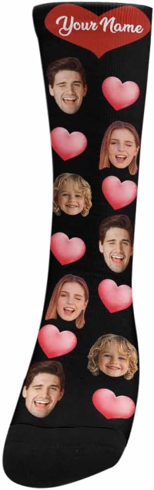 Artsadd Custom Face Socks for Women Men Cat Dog Lovers, Customized Unisex Funny - Image 5