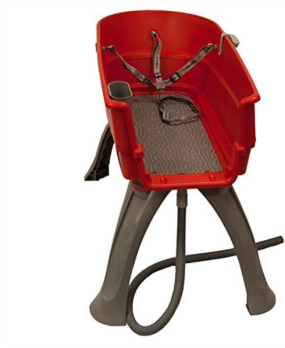 Booster Bath Elevated Dog Bathing and Grooming Center, Large, RED by BoosterBath