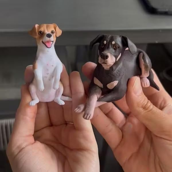 Custom Pet Portrait Cake Topper, Handcrafted Dog Cat Figurine, Personalized Pet - Image 7
