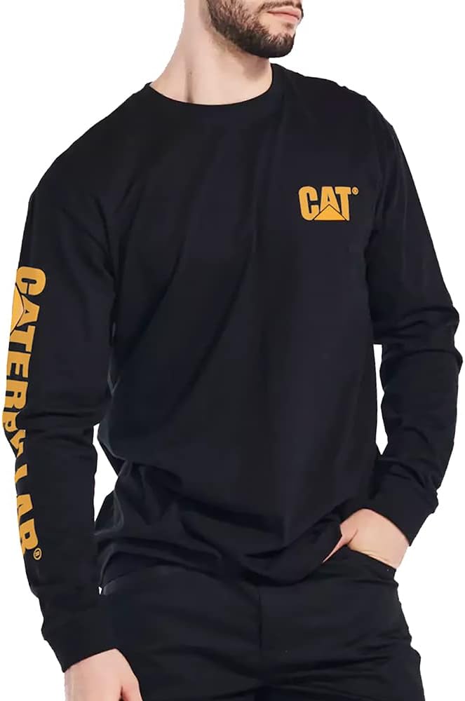 Caterpillar Trademark Banner Long Sleeve Tee Shirts - Image 2