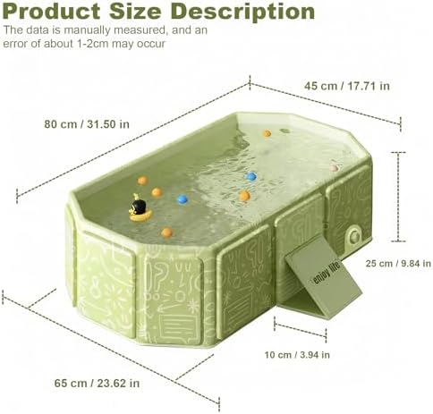 Foldable Dog Bathtub for Small to Medium Dogs & Cats, Collapsible Pet Bath Tub with Side Drain Plug, Portable Puppy Wash Tub, Rigid Panels, Fold-Flat for Carry & Storage - Image 2