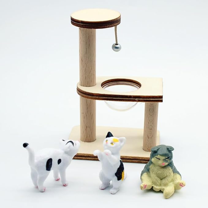 1/12 Scale Accessories Cat Figurines Sets which Including Blue Litter Box - Image 6