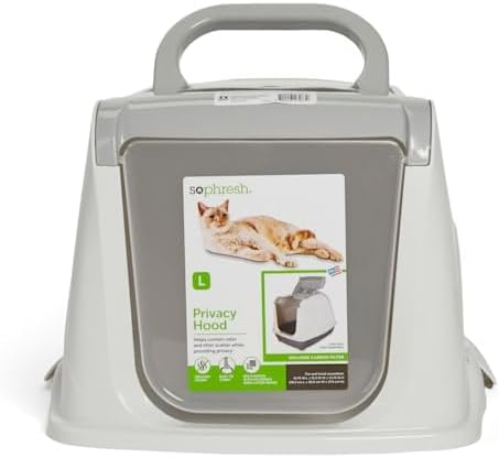 So Phresh Flip Top Cat Litter Box Hood White Large 18.7" L X 15.4" W X 11.3" H by Petco