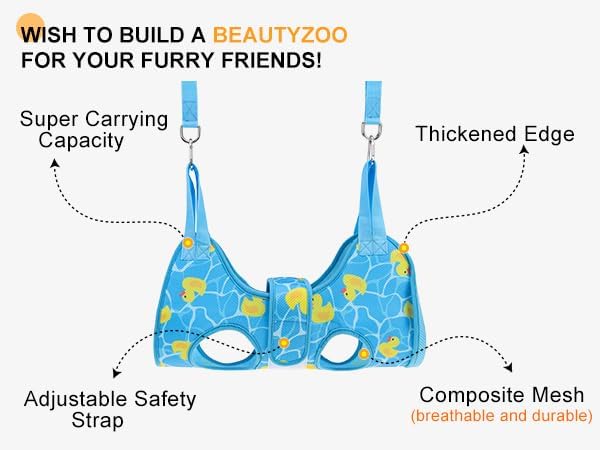 BEAUTYZOO Dog Grooming Hammock for Small Dogs Cat- Dog Sling for Nail - Image 7