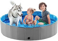 Jasonwell Foldable Dog Pet Bath Pool Collapsible Dog Pet Pool Bathing Tub Kiddie Pool Doggie Wading Pool for Puppy Small Medium Large Dogs Cats and Kids 55" Grey by Jasonwell
