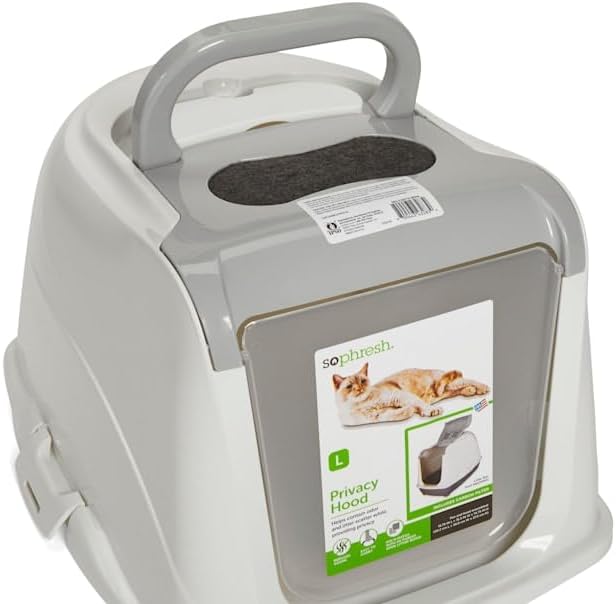 So Phresh Flip Top Cat Litter Box Hood White Large 18.7" L X 15.4" W X 11.3" H - Image 4