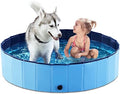 Jasonwell Foldable Dog Pool Collapsible Hard Plastic Swimming Pool Portable Kiddie Pool Pet Pool Doggie Wading Pool Bath Tub for Puppy Small Medium Large Dogs Cats and Kids 48" by Jasonwell