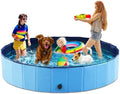 Jasonwell Foldable Dog Pool Collapsible Hard Plastic Dog Swimming Pool Portable Kiddie Pool Pet Pool Doggie Wading Pool Bath Tub for Puppy Small Medium Large Dogs Cats and Kids 87" by Jasonwell