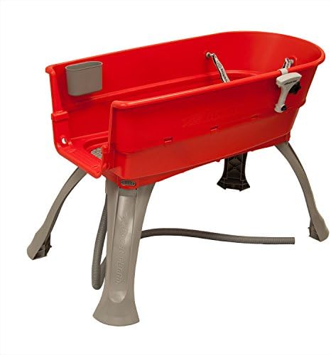 Booster Bath Elevated Dog Bathing and Grooming Center, Large, RED - Image 2