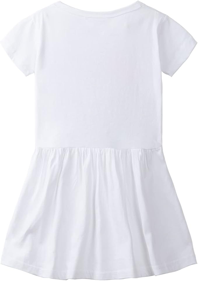 Mud Kingdom Little Girls Dresses Cotton Summer Holiday Cute Cat Dress Short - Image 3