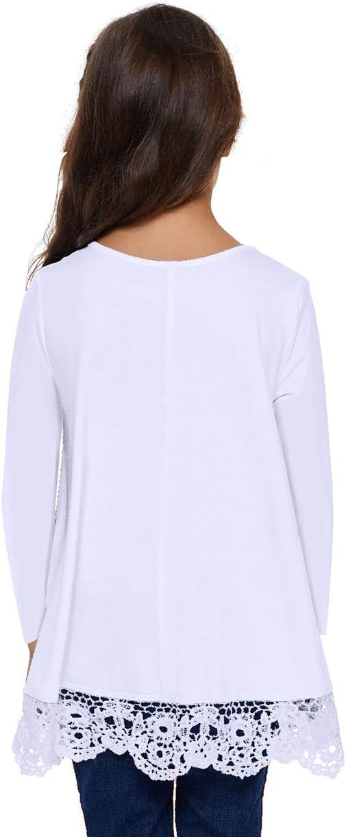 storeofbaby Girls Casual Tunic Tops Short Sleeve Loose Soft Blouse T-Shirt - Image 5