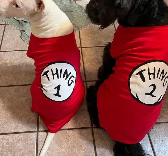 Dog Shirts for Pet Clothes Soft Breathable Puppy Shirts Pop Culture Thing 1 to - Image 3