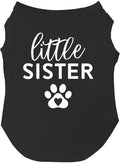 Little Sister Heart Paw Dog Tee Shirt Sizes by TeesTails