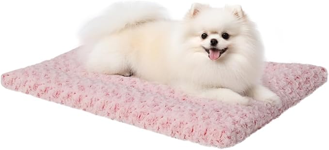 Washable Dog Bed Mat Crate Pad Soft Fluffy Pet Kennel Beds Dog Sleeping Mattress by Exsnugypetproducts