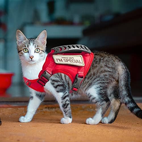 AIWAI Tactical Cat Harness for Walking Escape Proof, Adjustable Pet Vest Harness - Image 2