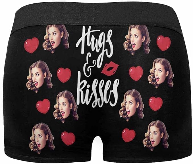 M YESCUSTOM Custom Faces Funny Short Briefs Gift - Image 3