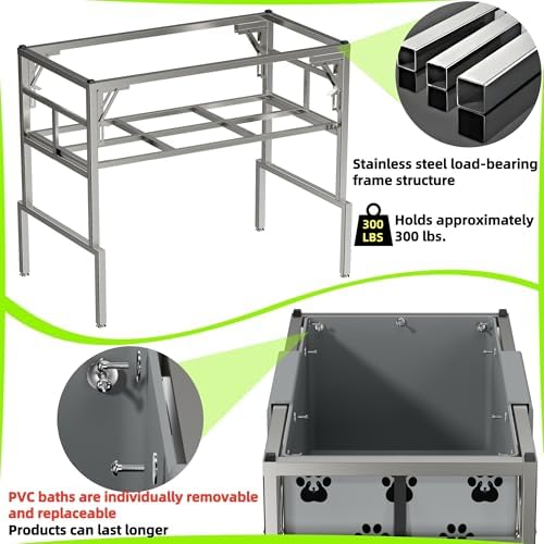 Portable Foldable Dog Bathtub, 300 lb Capacity for Medium and Large Dogs - Image 3