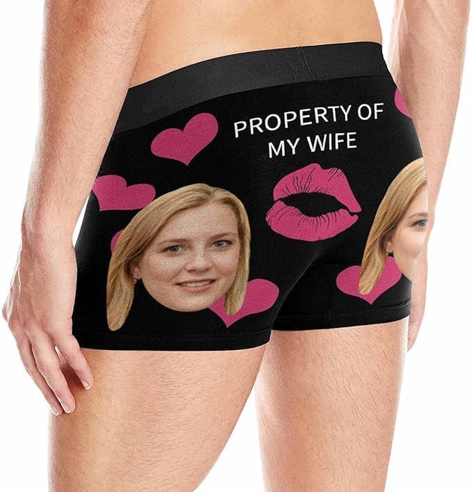 M YESCUSTOM Custom Faces Funny Short Briefs Gift - Image 3