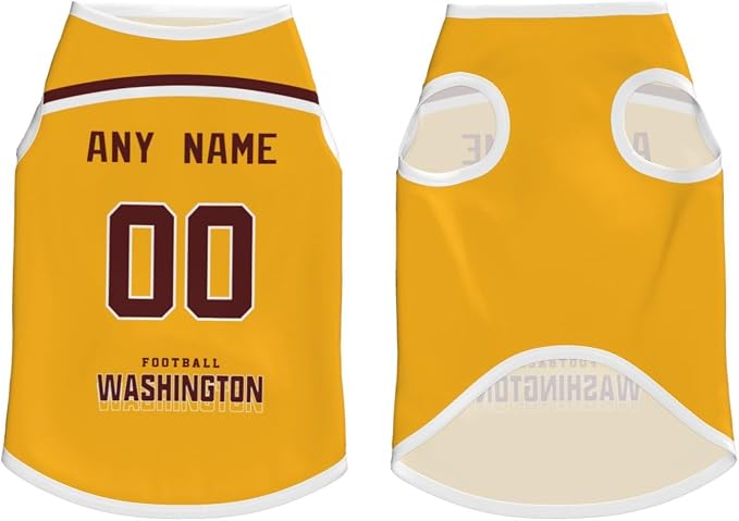 Wash1ngt0n Custom Pet Jersey Dog Clothes Jersey Various Sizes Customized Any - Image 4
