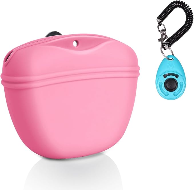 Left&Right Dog Clicker Training Kit, Silicone Dog Training Treat Pouch and Dog by Left%26Right
