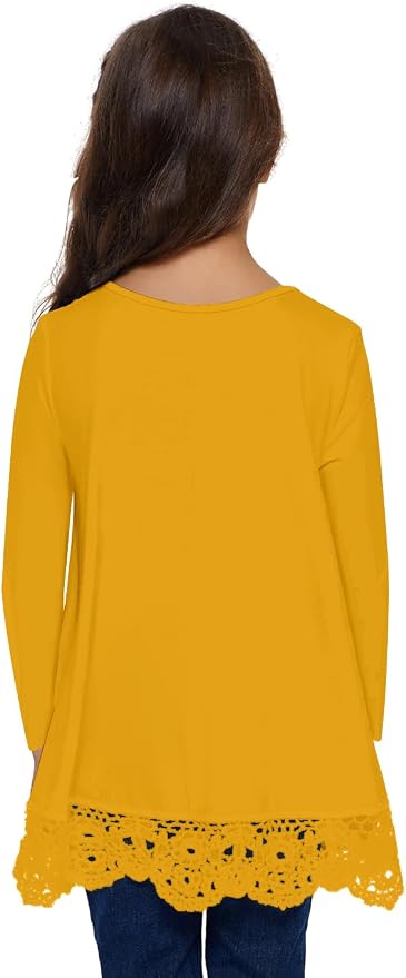 storeofbaby Girls Casual Tunic Tops Short Sleeve Loose Soft Blouse T-Shirt - Image 5