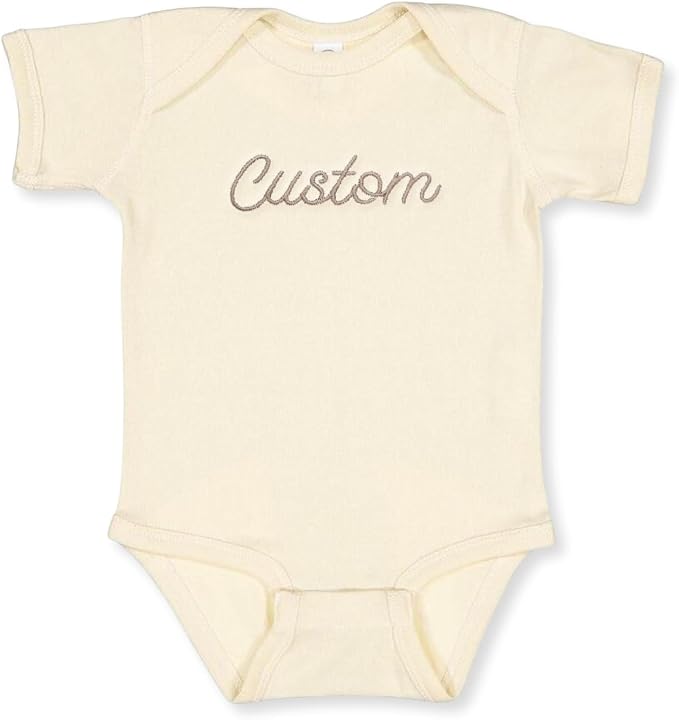 COUPLEHOODIES Personalized Baby Onesie Bodysuit – Custom Embroidery Gift by COUPLEHOODIES