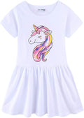 Mud Kingdom Little Girls Dresses Cotton Summer Holiday Cute Cat Dress Short by MudKingdom