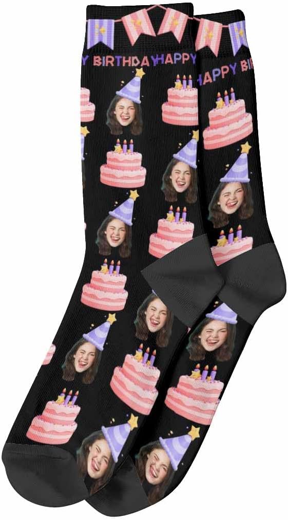 Artsadd Custom Face Socks for Dad Fathers Day Gift Novelty Personalized Photo - Image 6