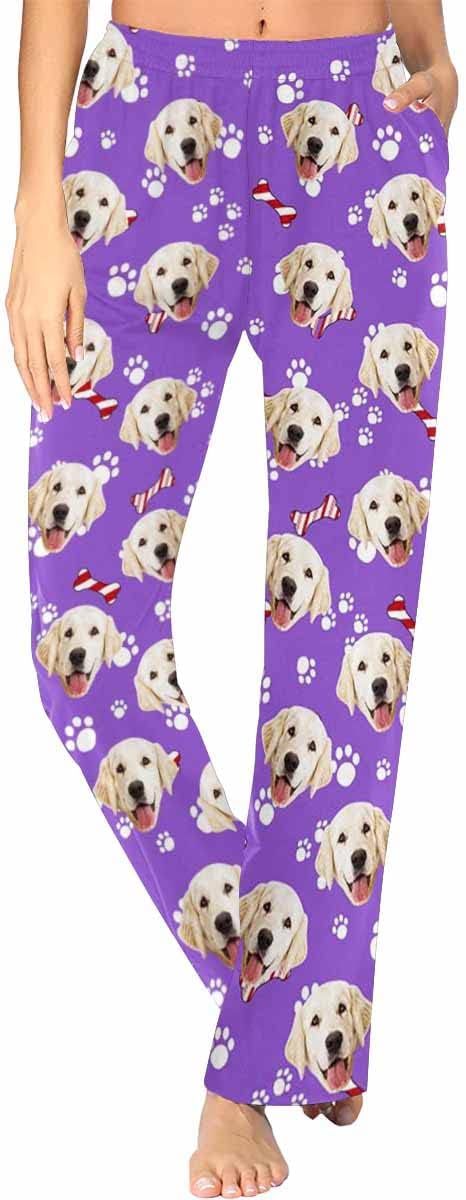 Custom Face Pajamas Pants Personalized Nightwear Bottoms by MyPupSocks