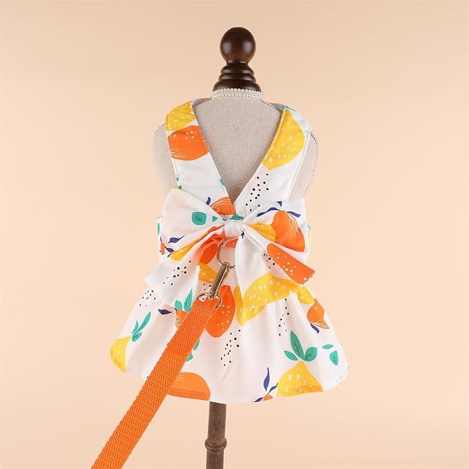 Dog Dress Bowknot Harness Leash Set - Image 4