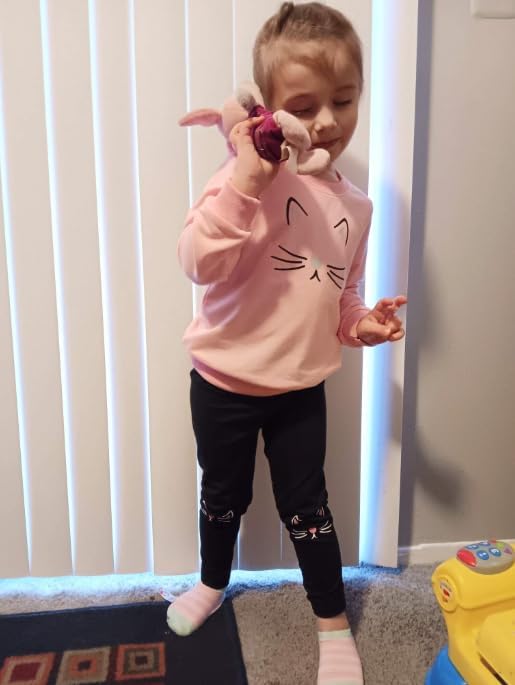 Little Girls Unicorn Outfits 2 Piece Kids Ruffle Sleeve Sweatshirt + Leggings - Image 3