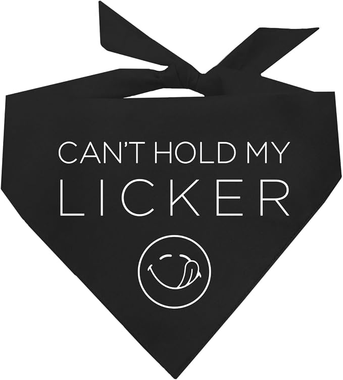 Can’t Hold My Licker Funny Drooler Dog Bandana by TeesTails