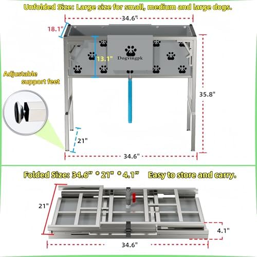 Portable Foldable Dog Bathtub, 300 lb Capacity for Medium and Large Dogs - Image 5