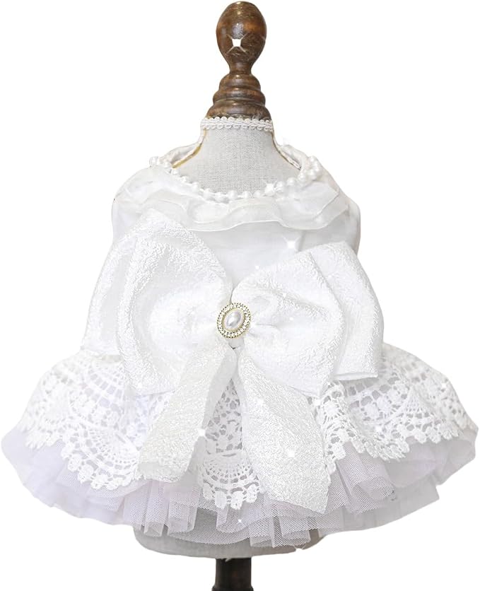 Fashion Sweet Puppy Dog Blingbling Princess Skirt Pet Dog Lace Cake Camisole by MaruPetyourkidsfriends