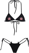 ABAFIP Womens Cute Kawaii Anime Cat Kitten Lingerie set Micro Bikini Strappy by ABAFIP