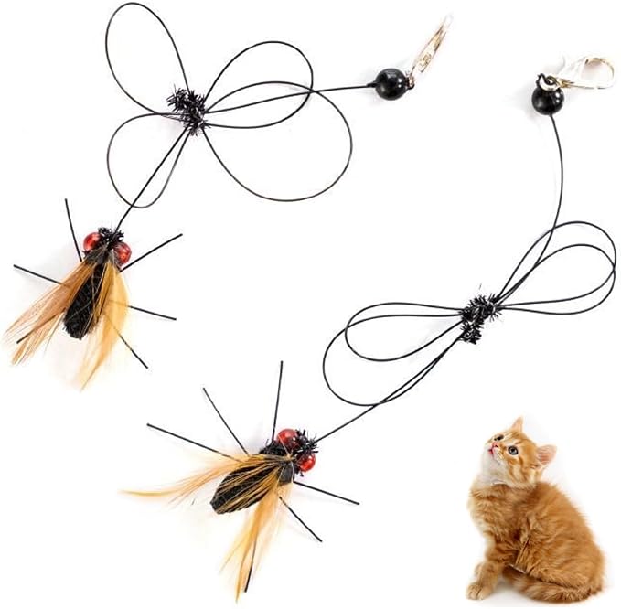 Cat Insect Feather Toys Replacement by Vitisyao