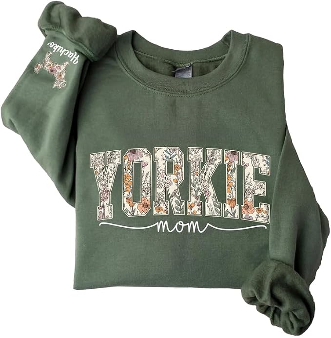 Personalized Dog Mom Sweatshirt, Dog Lover Crewneck, Gift Idea by Unknown