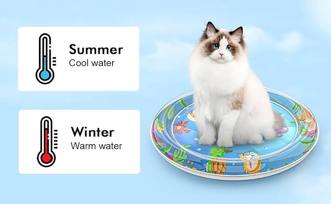 Inflatable Cat Dog Baby Water Mat Toy, Premium Anti-Scratch Leak Proof Mat - Image 9