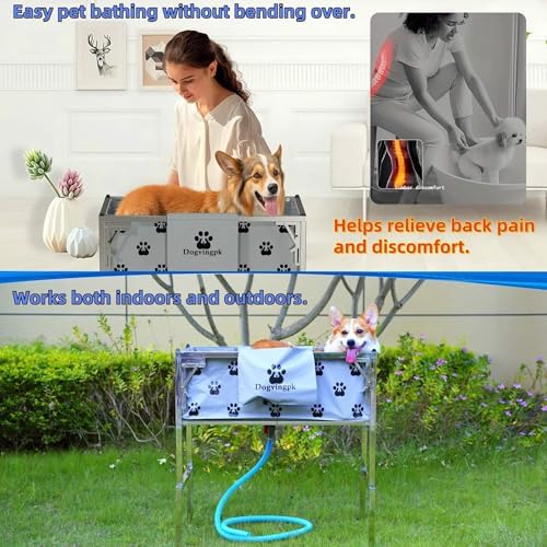 Portable Foldable Dog Bathtub, 300 lb Capacity for Medium and Large Dogs - Image 6