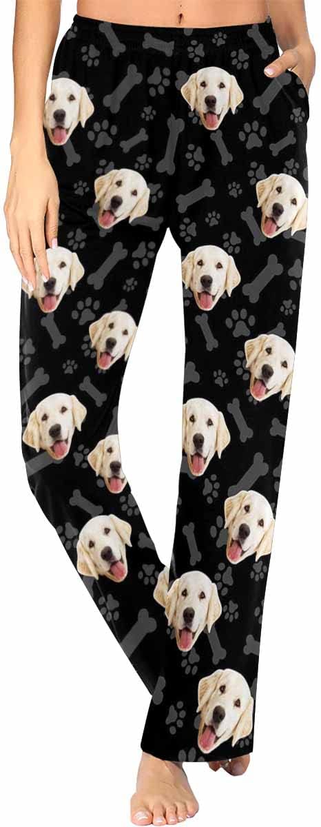 Custom Face Pajamas Pants Personalized Sleepwear Bottoms by MyPupSocks
